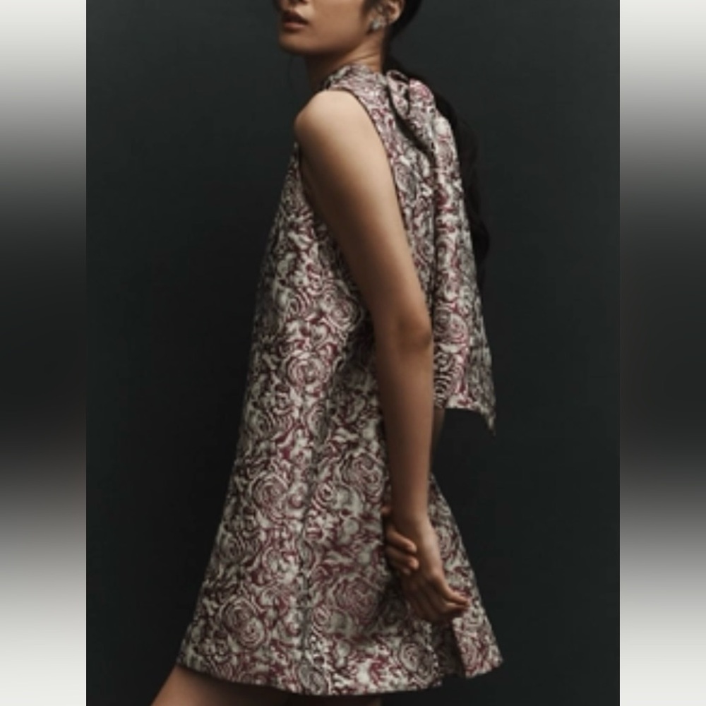 Anthropologie Elegant Floral Sleeveless Dress
